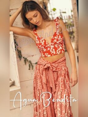 Agua Bendita Malva Olympia Floral Top